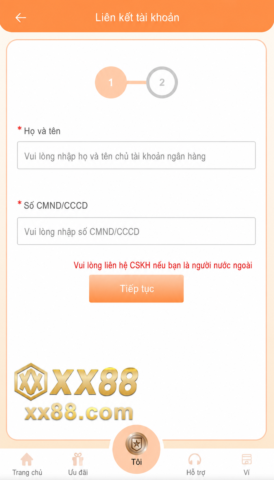 Quy trình nạp tiền XX88 bằng MoMo — 5 bước chuẩn
